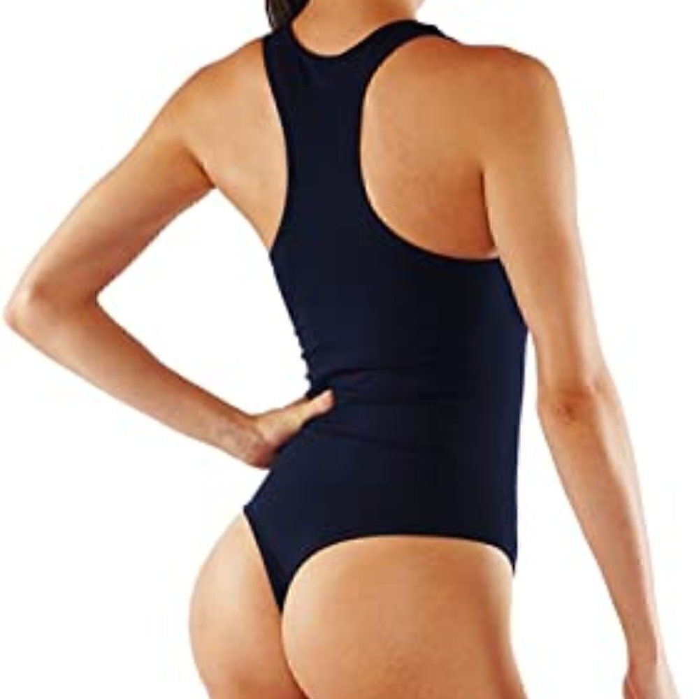 Bodysuit: Basic Thong With Bottom Snap Closure - Picture 3 of 3